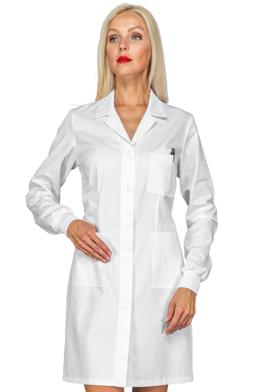 Camice Donna Singapore Bianco Polso in maglia