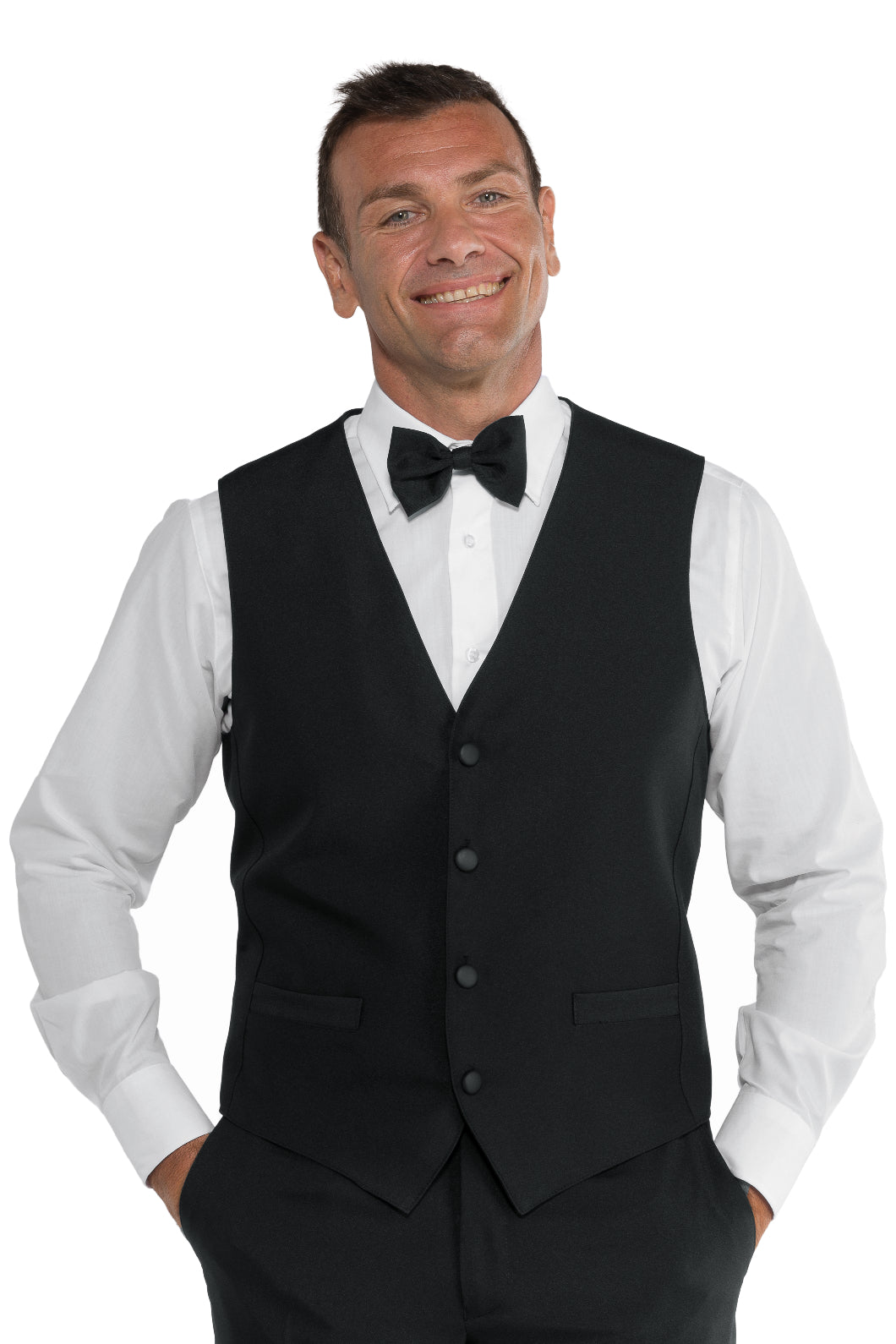 Gilet nero Unisex con gemelli