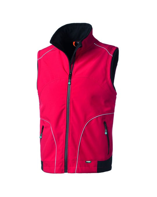 Gilet Softshell a Tre Strati con Chiusura Waterproof e Dettagli Rifrangenti