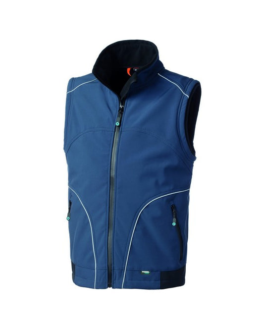 Gilet Softshell a Tre Strati con Chiusura Waterproof e Dettagli Rifrangenti