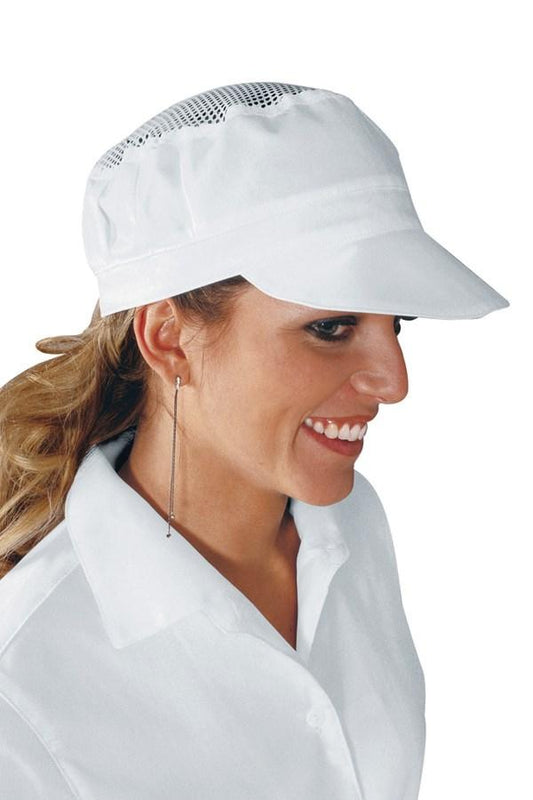 CAPPELLO CHARLY CON RETE BIANCO 65% POLYESTER  35% COTTON